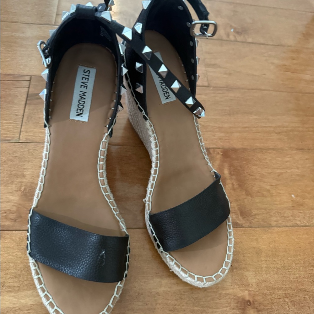 Steve Madden Black Studded Women's Sandals
